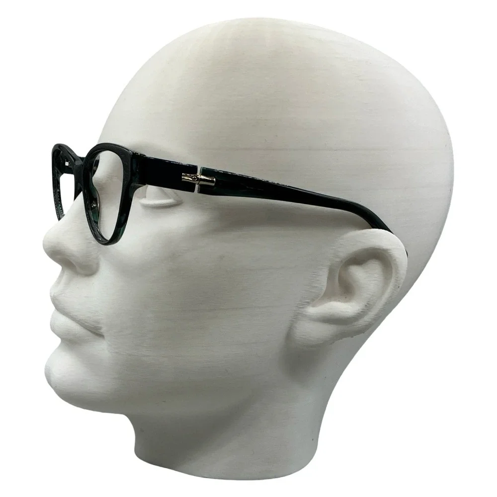 Longchamp LO2626 Black Teal Marble Cat Eye Eyeglasses Frames 54-16-140